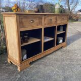 Raw wooden buffet without doors