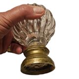 19th Century Crystal and Bronze Stair Ball