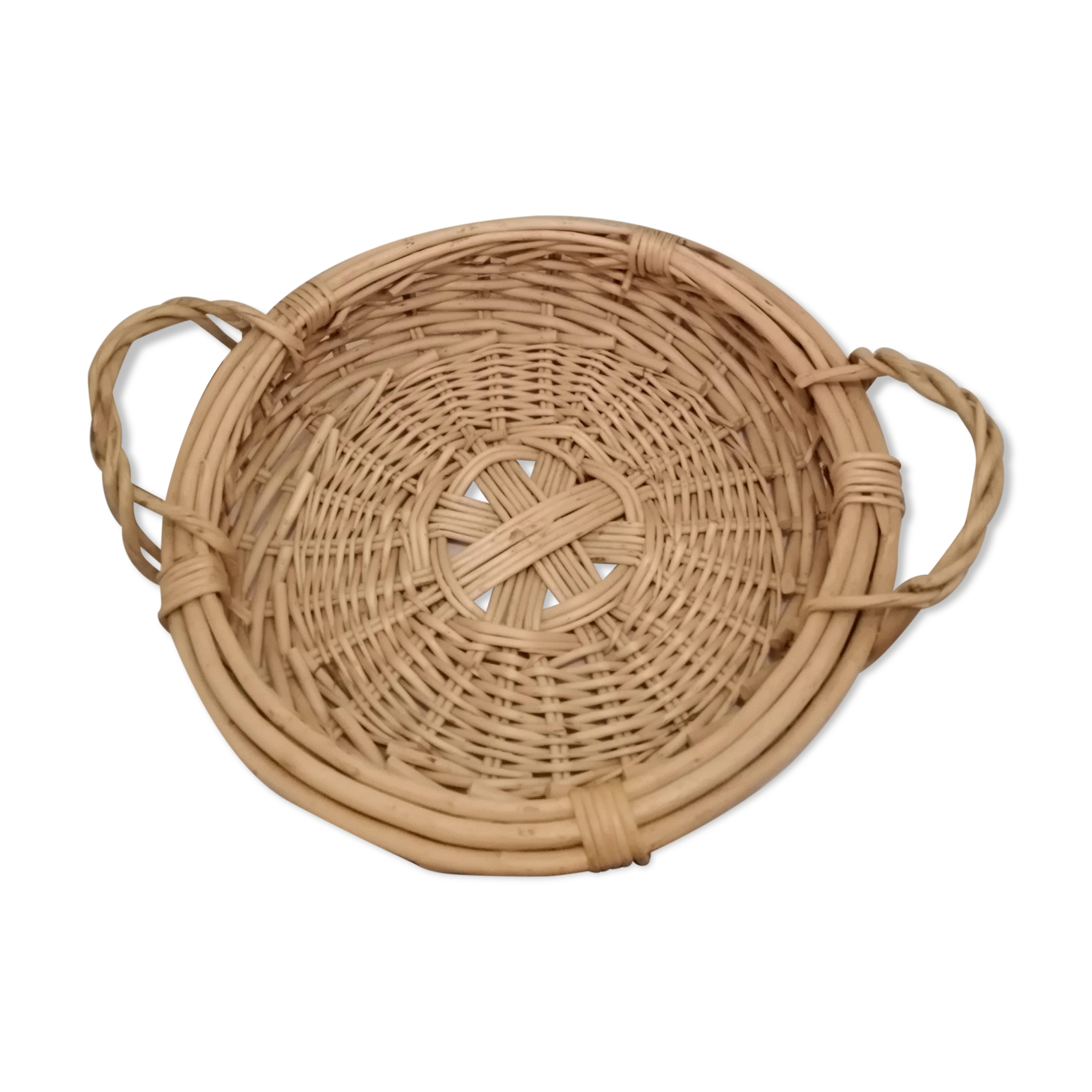 Rattan and wicker basket