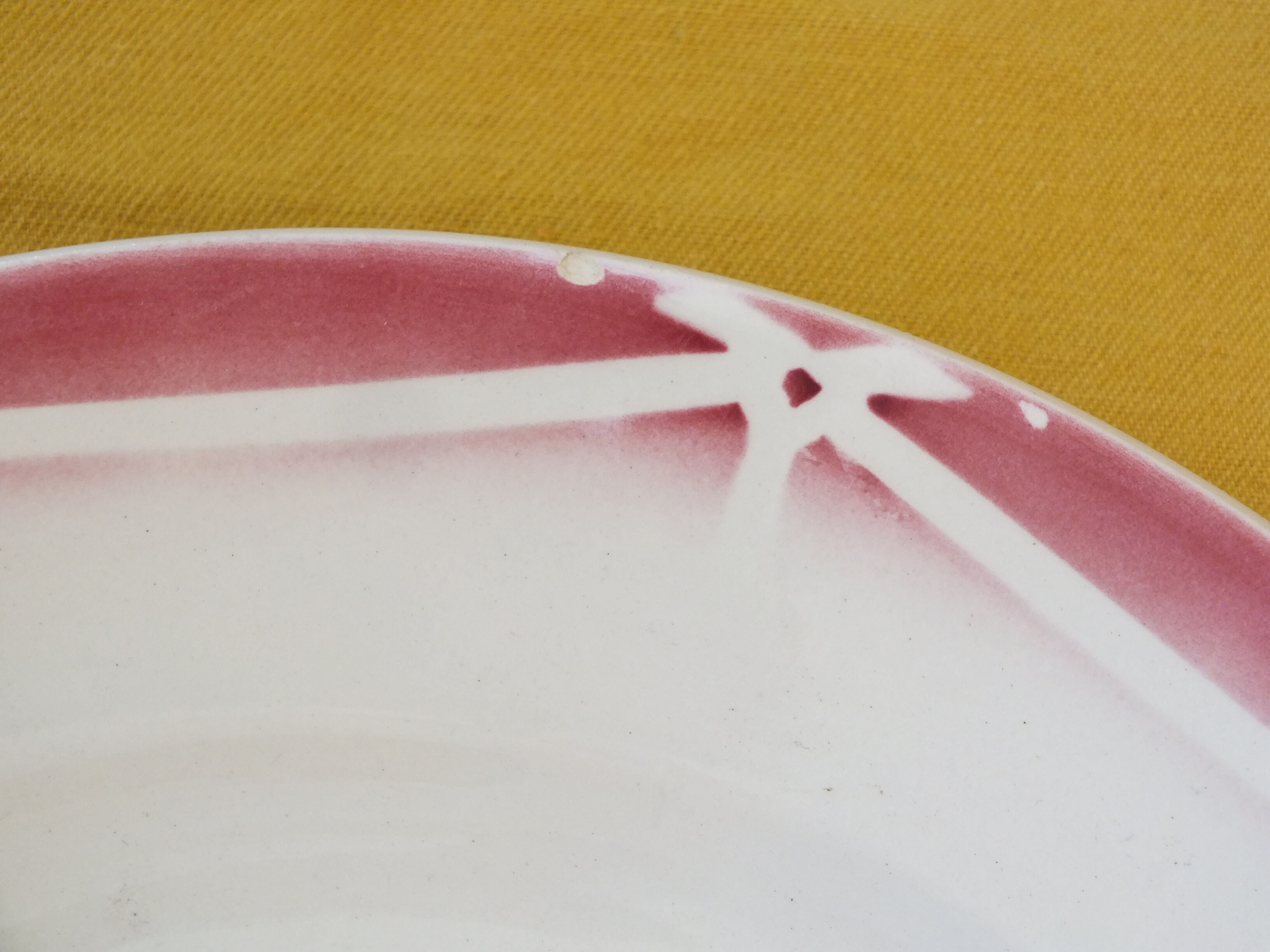 6 flat plates vintage Digoin Sarreguemines model Cibon Lot 4