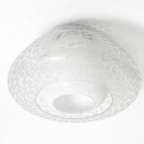 Original large Mid Century double glass ceiling lamp by Wilhelm Wagenfeld f