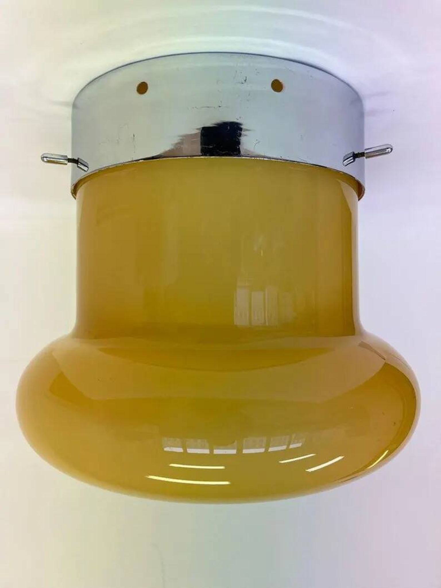 XXL Midcentury Hotel Design Ceiling Lamp, Flushmount, 1970s - Czechoslovakia