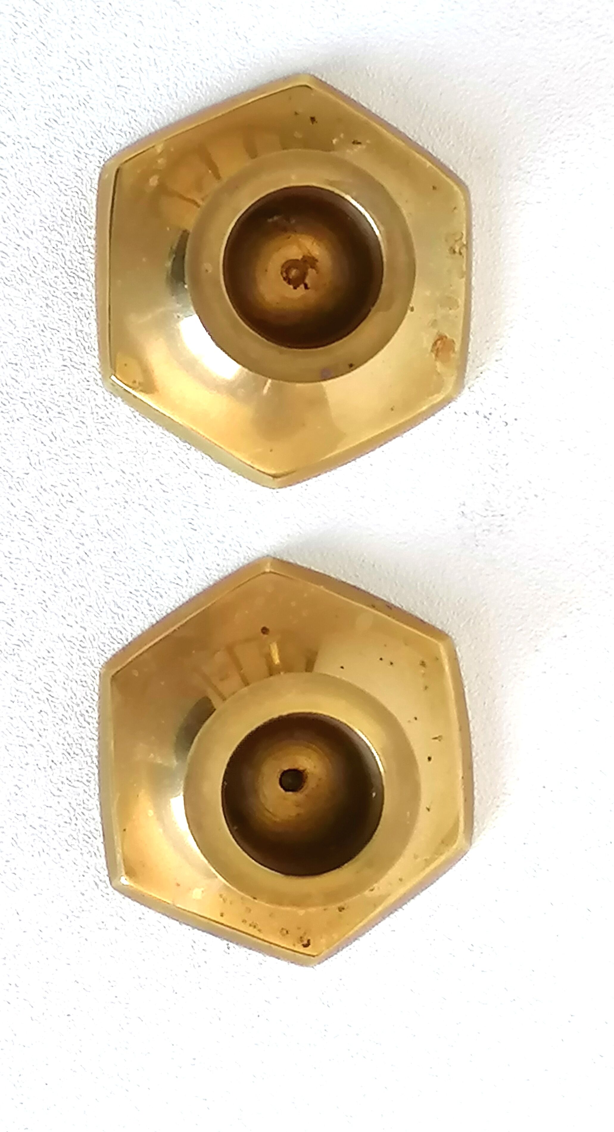 Pair of brass candlesticks