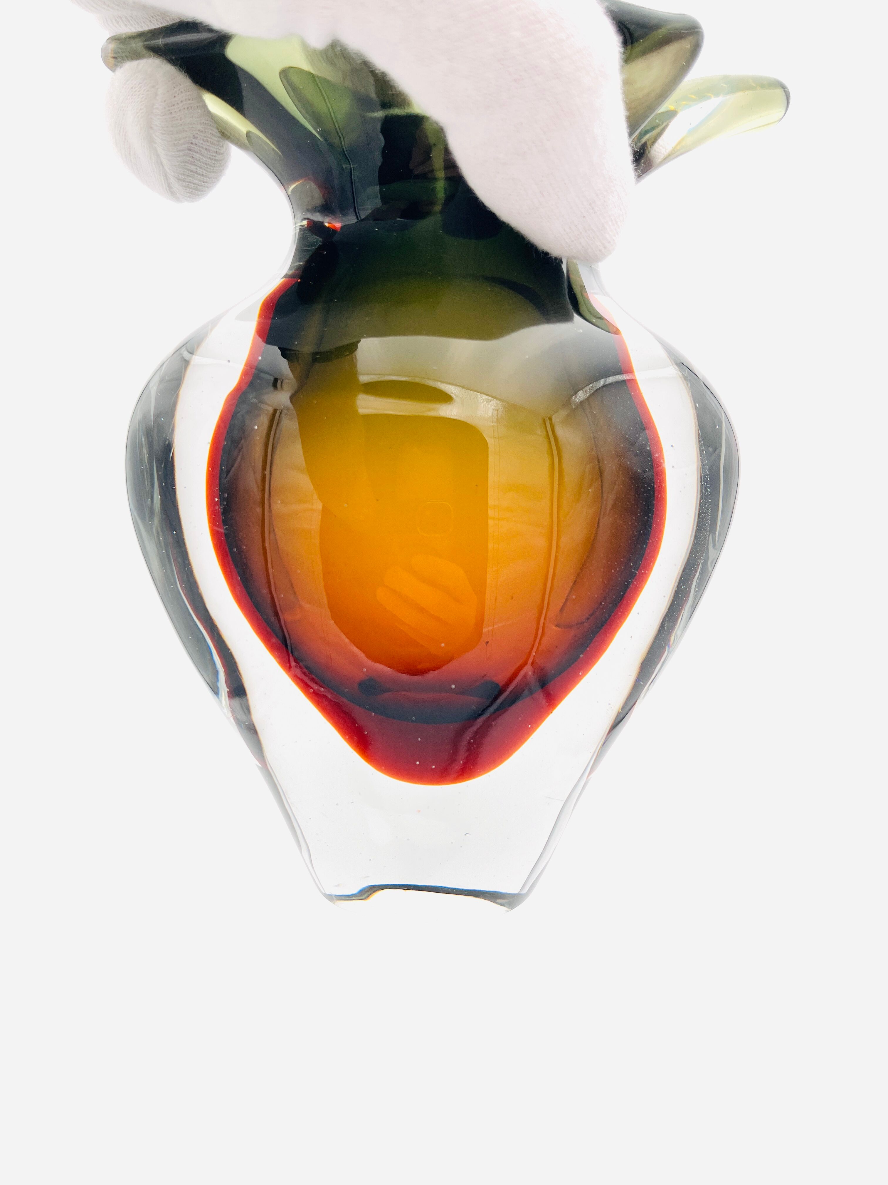 Murano Sommerso vase by Flavio Poli for Seguso 1960