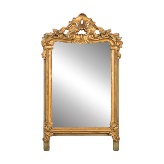 19th C Antique Flower Mirror