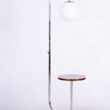 Restored ArtDeco Floor Lamp, J. Halabala, UP Zavody, Chrome, Czechia, 1930s