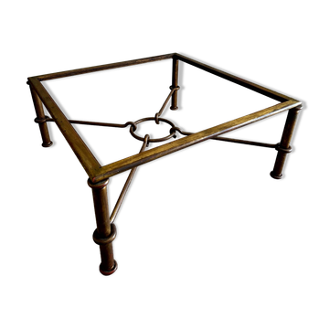 XL Gilt Coffee Table, Italy, 1970's, by Giovanni Banci for Hermes