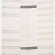 Kilim Turc Écru à Rayures, Style Scandinave, Salon et Chambre, 176x252Cm