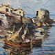 Tableau "Retour au port de St Tropez 1930"