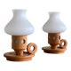Set of 2 table lamps by erik höglund for boda, 60s