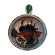 Poêlon vintage décor poisson Vallauris