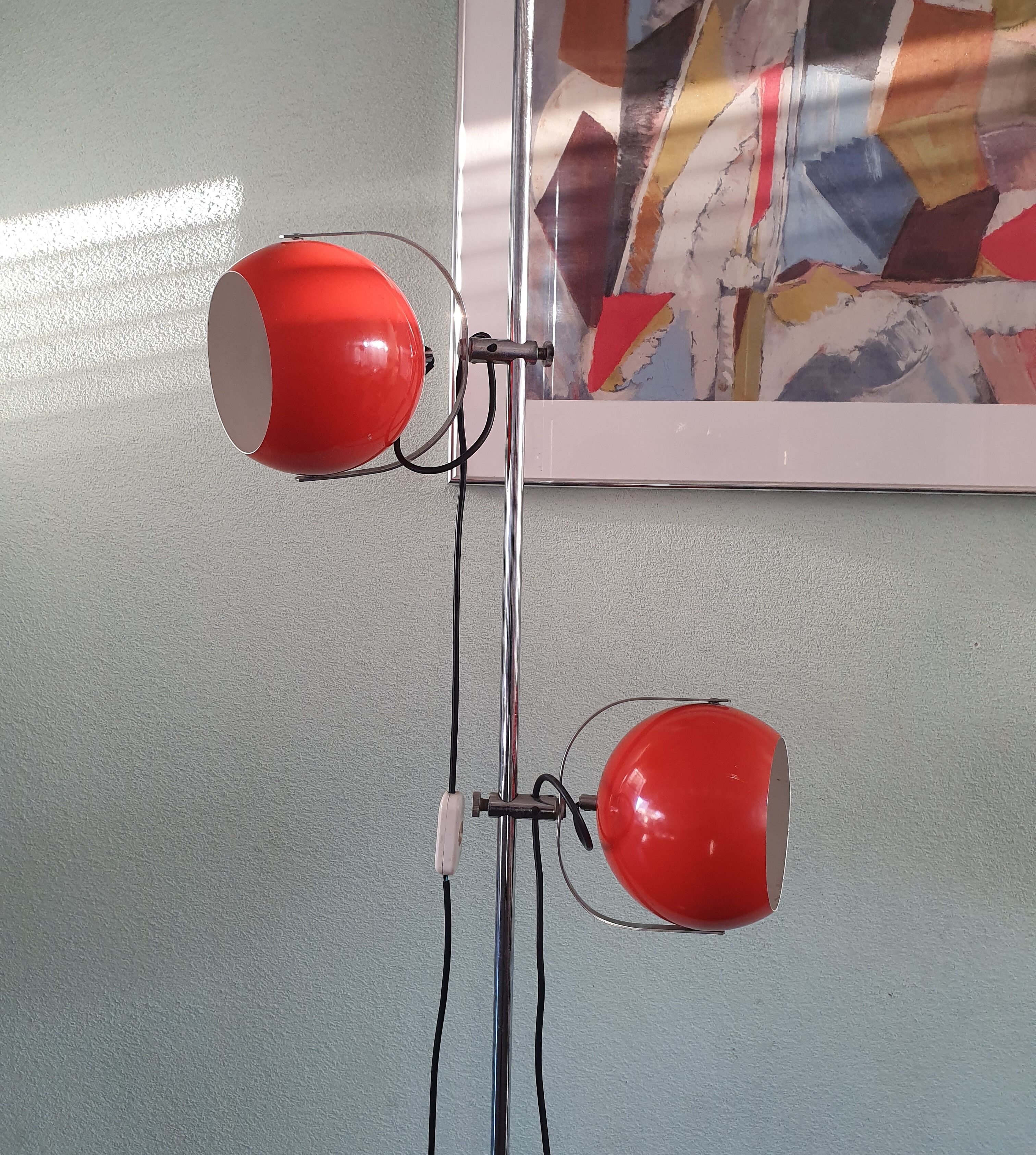 Floorlamp Raak Amsterdam, orange, '70s