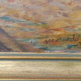 Framed oil on canvas signed Fernando dated 1968 L 50 cm