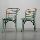 Rare Set of Two Bauhaus Armchairs B 246 by Josef Frank for Thonet, 1930s