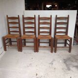 Set of 4 brutalist chairs
