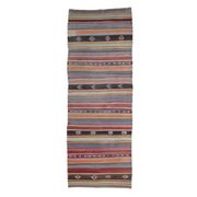 Turkish handwoven wool kilim rug 116x325