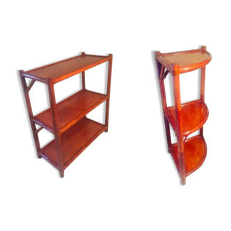 Lot of 2 rattan floorers by maugrion for roche bobois 1970/1980