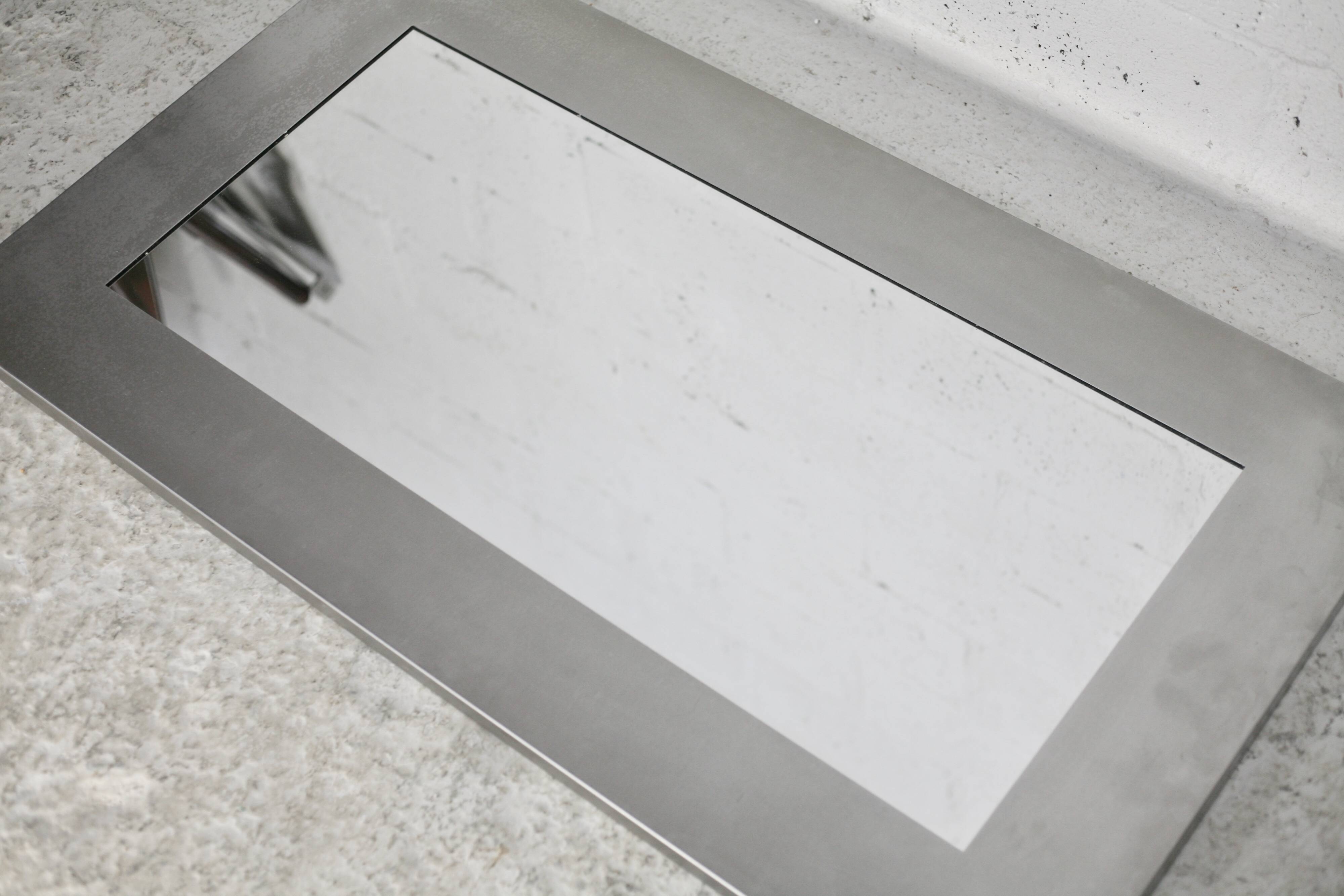 Large steel mirror from the 70s