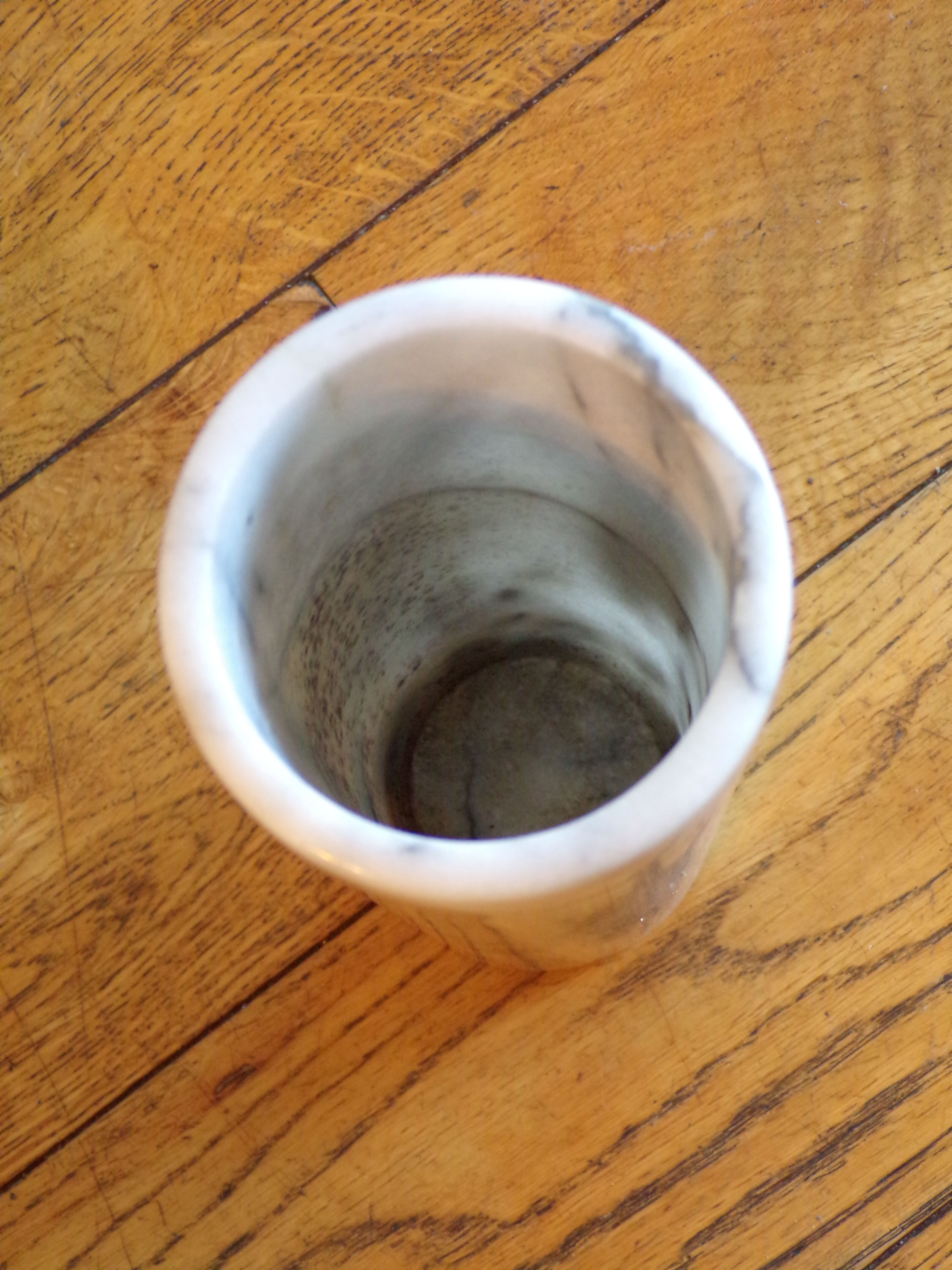 1970 marble roller vase