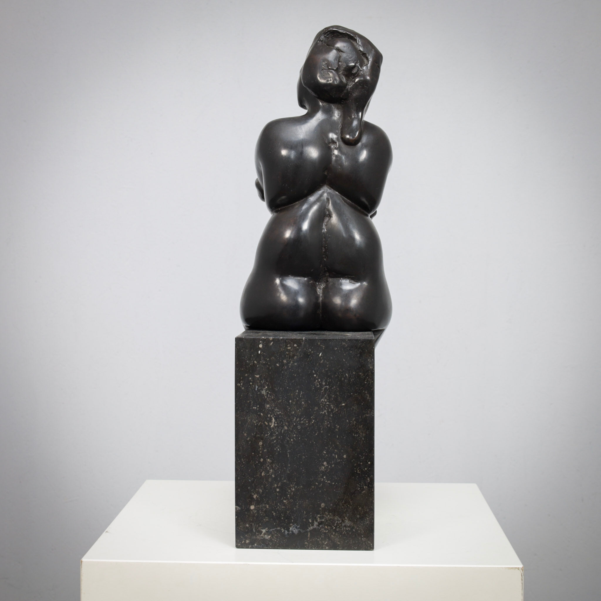 Seated female sculpture by Francine Govers, Netherlands, 1990s