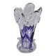 Vase Soliflore en Cristal d'Art – Michel Steiner Améthyste & Transparent