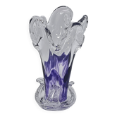 Vase Soliflore en Cristal d'Art – Michel Steiner Améthyste & Transparent
