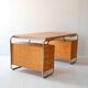Bureau scandinave en bouleau et acier par Mücke & Melder, années 1930