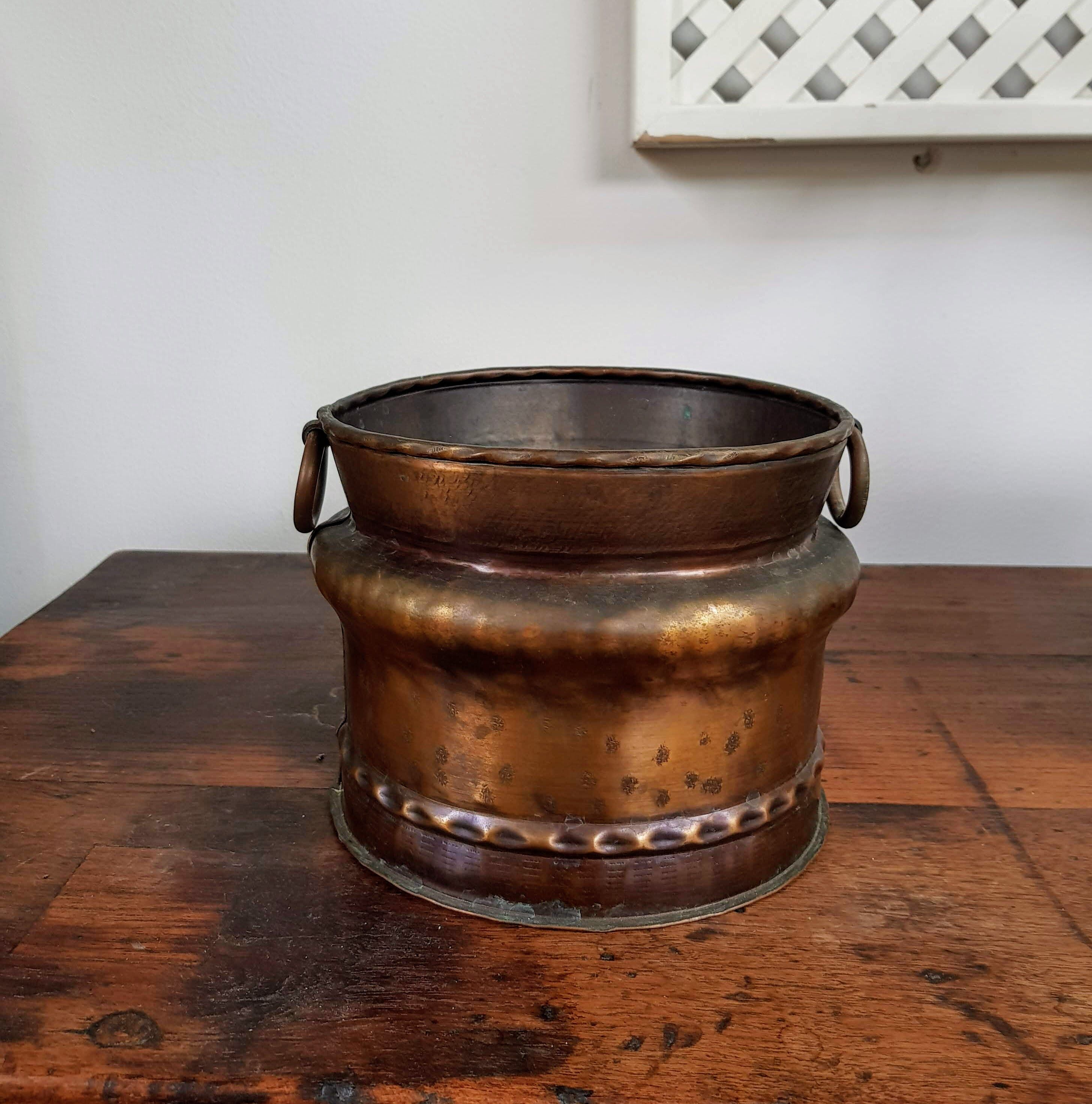 Vintage Copper Indoor Planter - Switzerland - 1970s