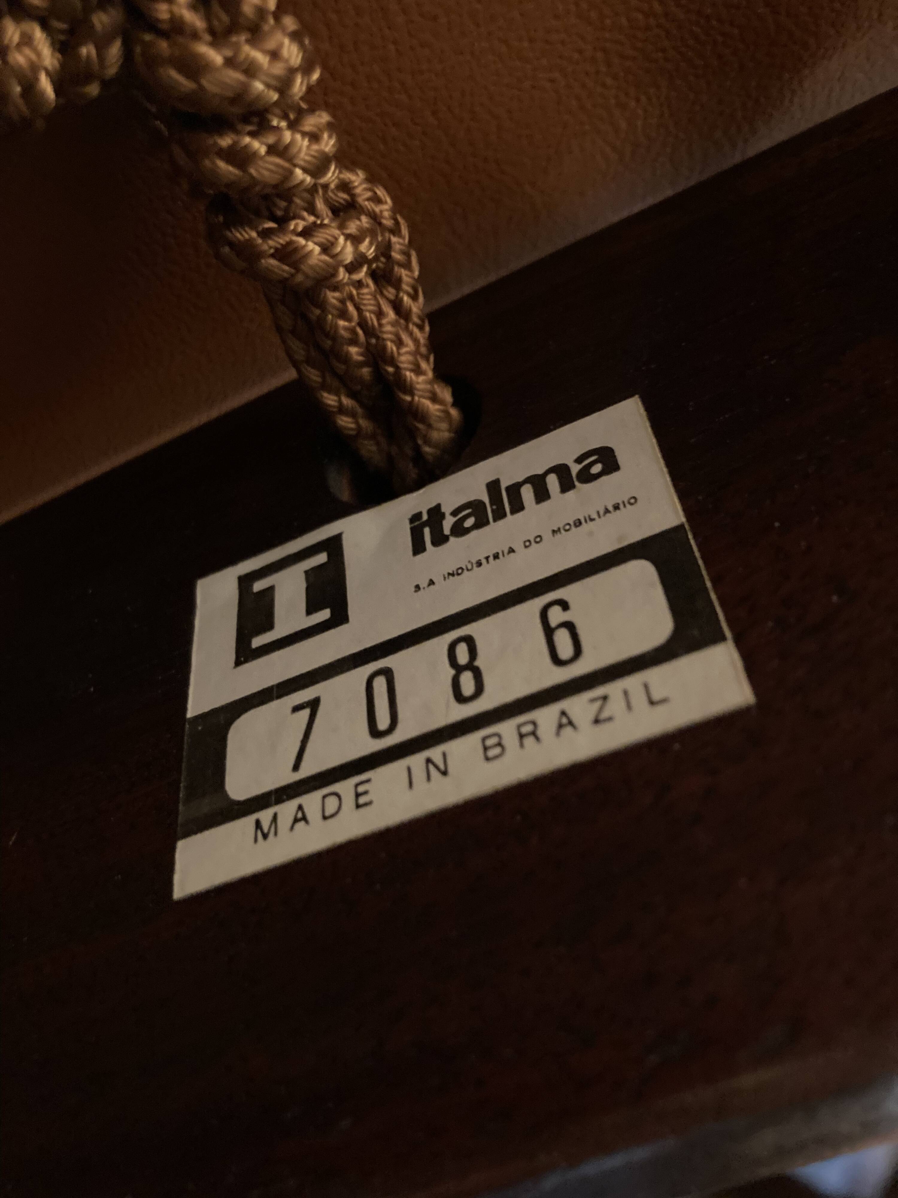 Rare set by JEAN GILLON, TIJUCA salon - 5 pieces - rosewood & leather