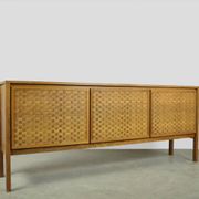 Buffet rio allemand vintage en palissandre, finition tissée, leo bub, 19