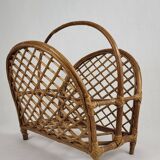 Porte revue en rotin Années 60