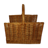Wicker basket for log holder