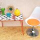 Chaise pivotante vintage pied tulipe orange