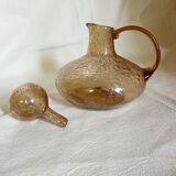 Bubbled glass decanter