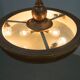 Large Wooden Art Deco Chandelier, 1930s