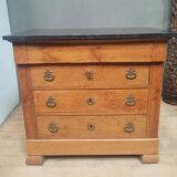 Nineteenth-century commode with marble top.