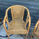Paire de fauteuils en rotin années 80’