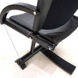 Weishäupl Werkstätten String leather lounge chair, 1980