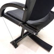 Fauteuil lounge en cuir Weishäupl Werkstätten String, 1980