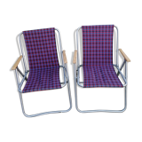 Duo of folding chairs 70s