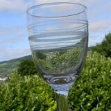 Set of 5 antique bistro glass water glasses.