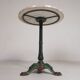 Bistro table with cast iron legs and marble top, 1920s.
