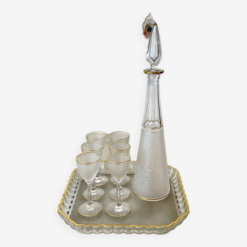 Saint-Louis crystal liquor set