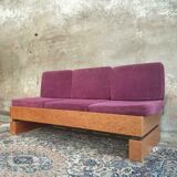Old sofa design retro purple couch 60s
