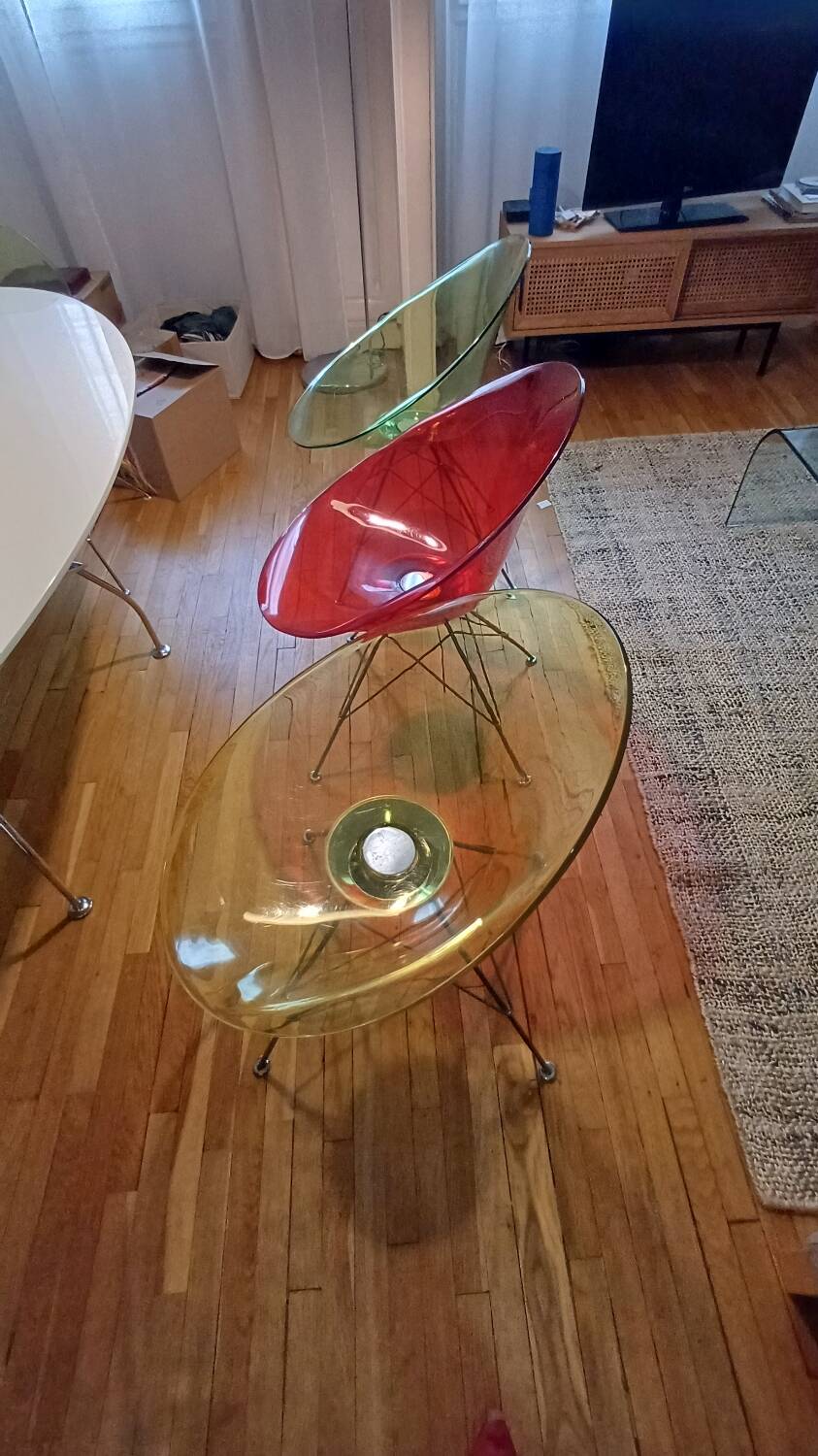 Lot de 3 chaises Strack pour Kartell