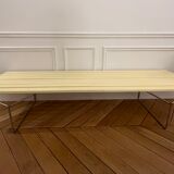 Teak bench by Harry Bertoia Knoll edition