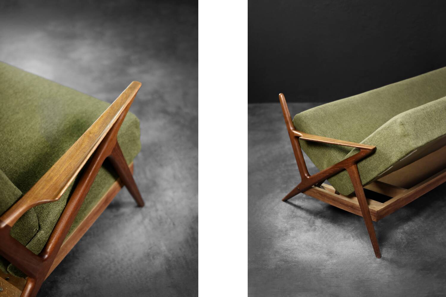 Vintage Danish 3-seater canapé from the mid-century, designed by Poul Jensen for Selig.