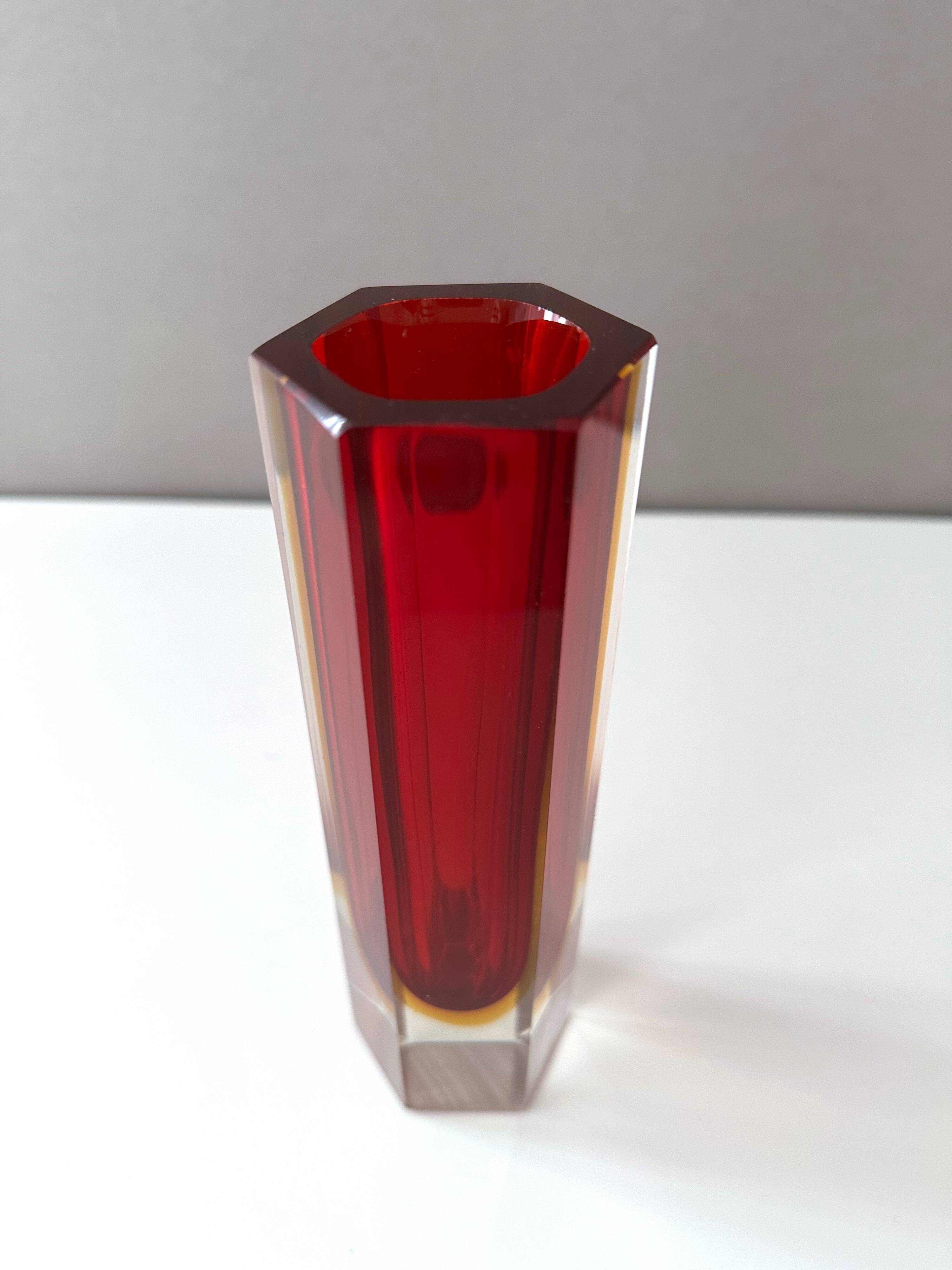 2 Sommerso vases, Flavio Poli, 60's