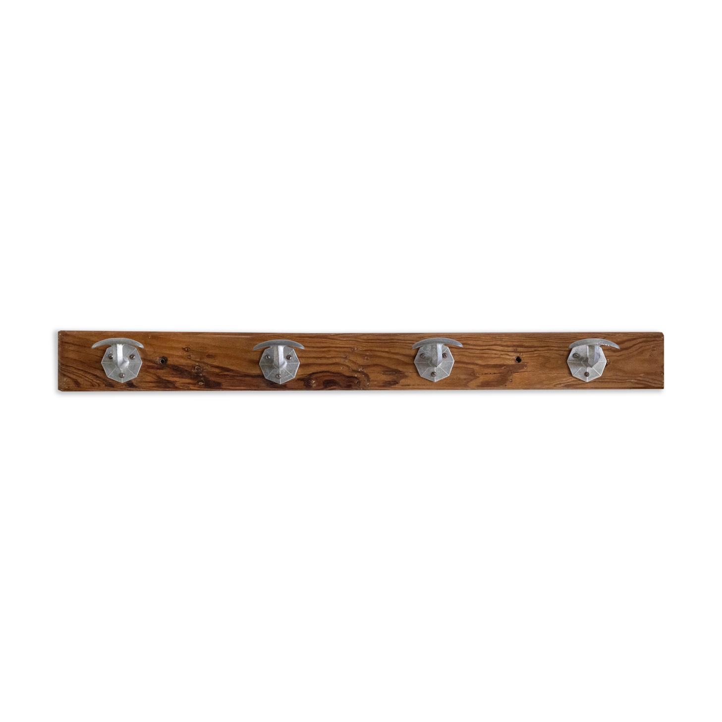 Wall coat rack in wood and metal