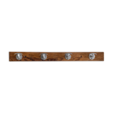 Wall coat rack in wood and metal